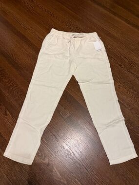 Splendid Perla linen Blend pant NWT white sand